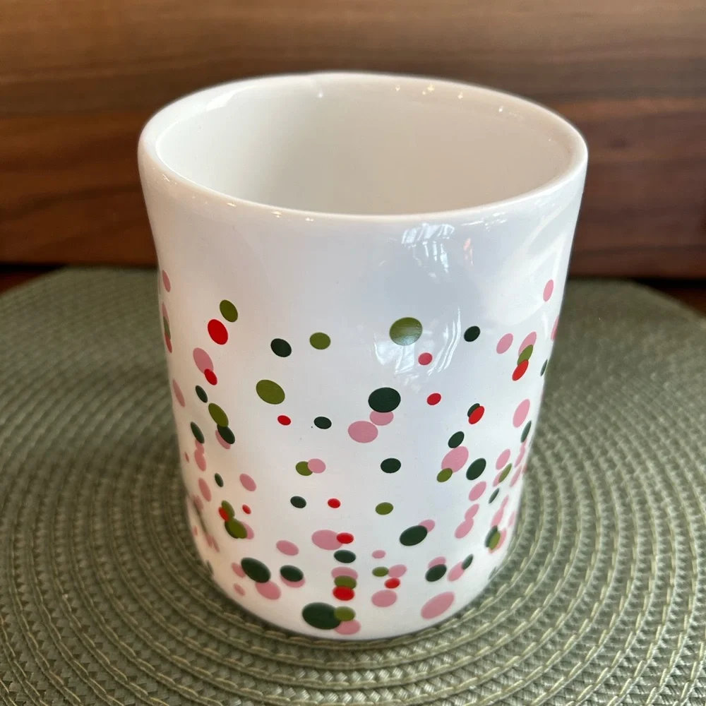 Pier 1 Imports Monogram Letter “S”Confetti 14 Ounce Tea or Coffee Mug Pristine.